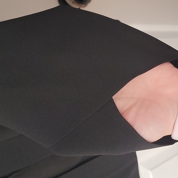 Eileen Fischer silk open front Georgette Crepe blazer size small, black - Picture 6 of 8